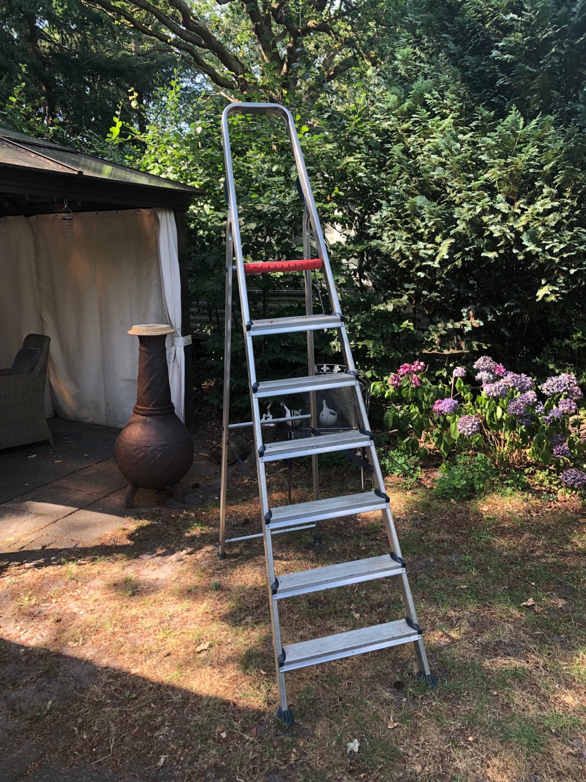 Altrex Double Decker Huishoudtrap - 7 Treden, 2.20m, Ophalen, Gebruikt, Trap, Opvouwbaar of Inschuifbaar