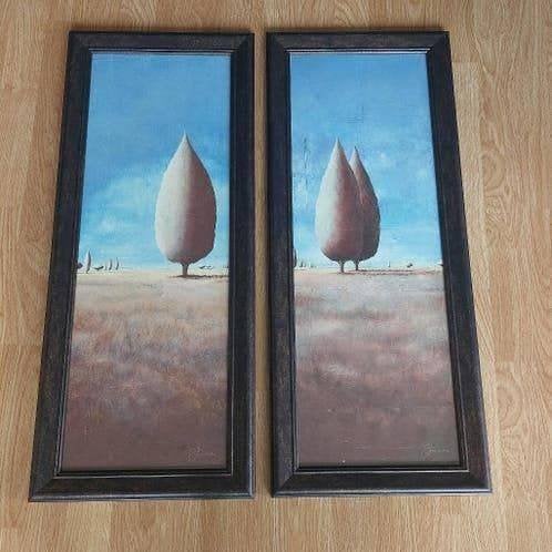 2xBruine grote houten lijsten, 77x32cm=7,50euro, Huis en Inrichting, Woonaccessoires | Lijsten, Ophalen of Verzenden