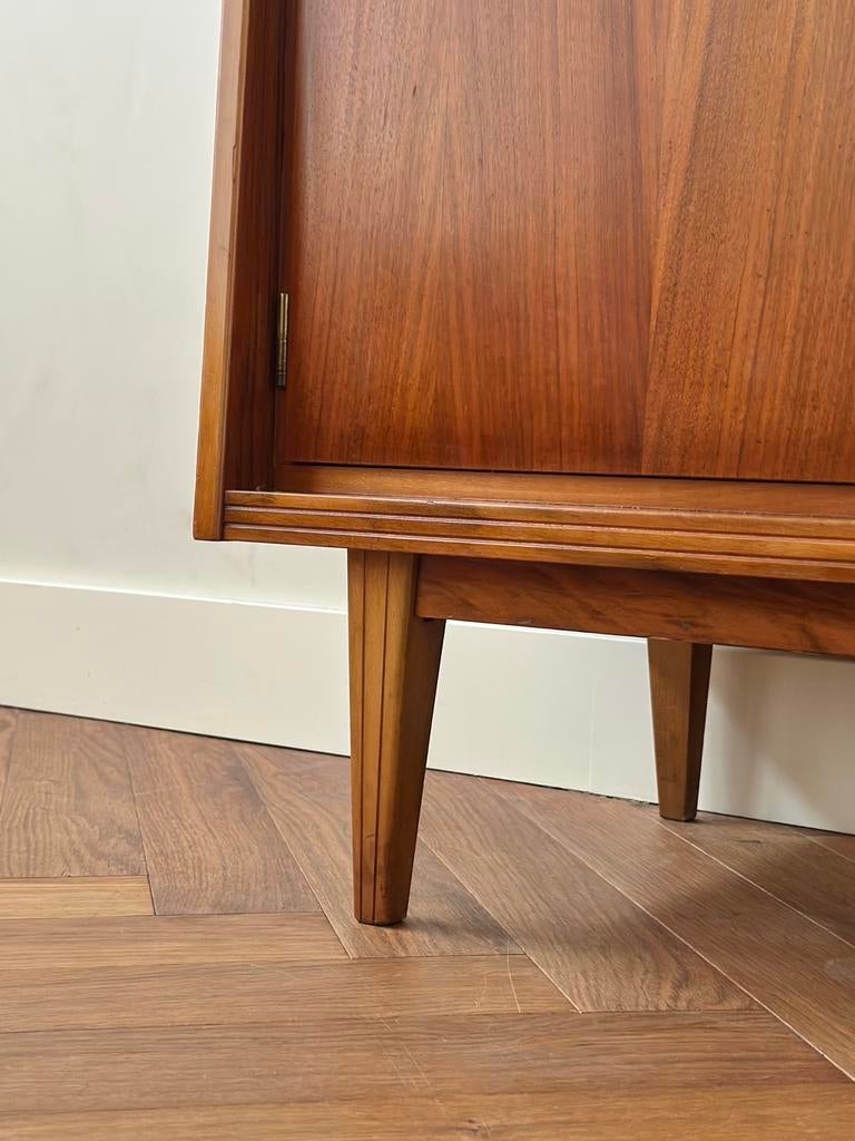 Vintage wandmeubel Deens teak jout jaren 50/60/70, Ophalen, Gebruikt, 100 tot 150 cm, Teakhout