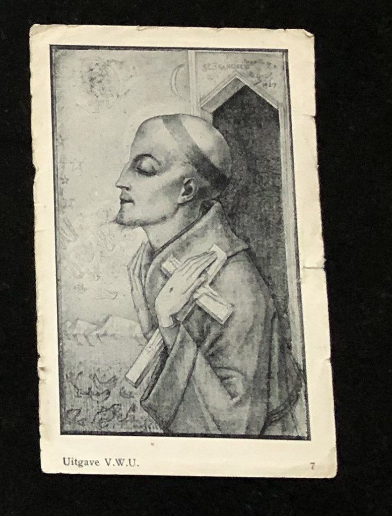 Antiek Bidprentje Sint Franciscus J Toorop 1935, Verzamelen, Ophalen of Verzenden