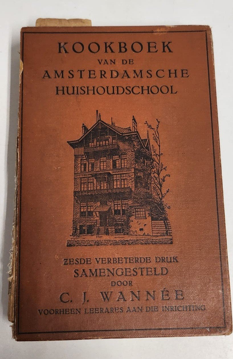 Kookboek v Amsterdamsche huishoudschool (uit 19.19), Antiek en Kunst, Antiek | Boeken en Bijbels, Ophalen of Verzenden