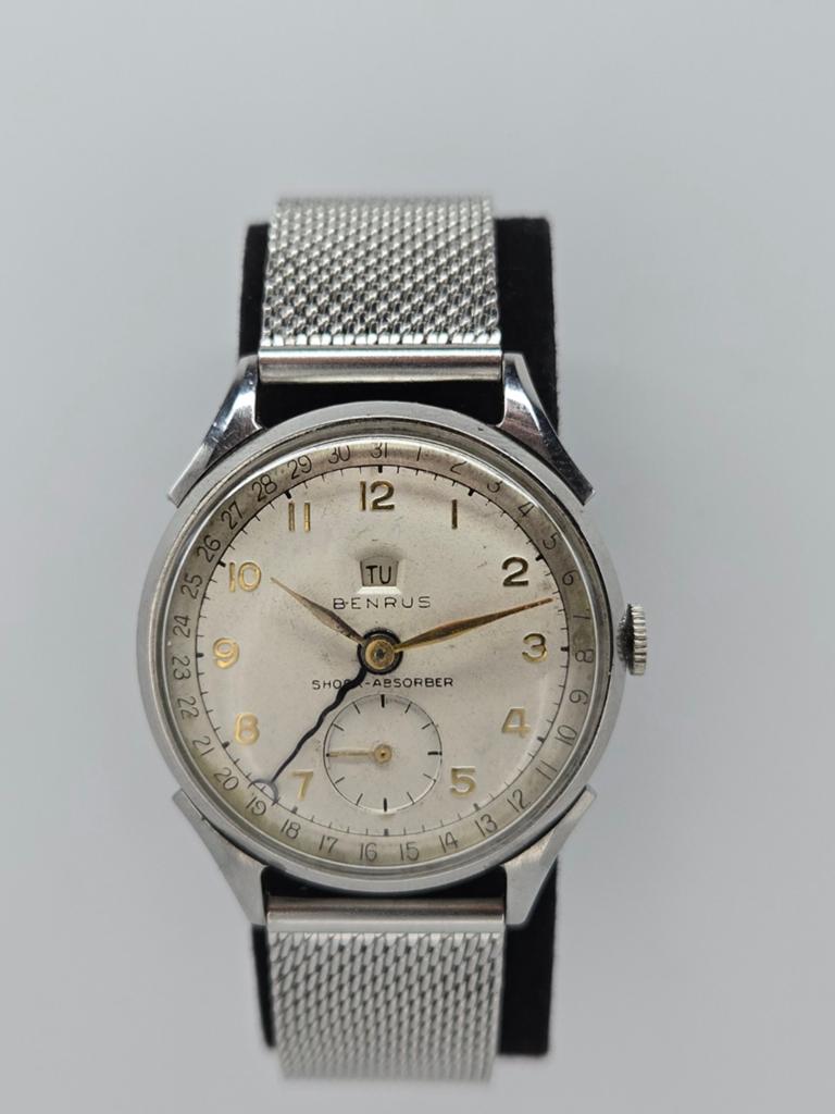 Benrus pointer date, Ophalen of Verzenden, Staal, Overige merken, 1960 of later