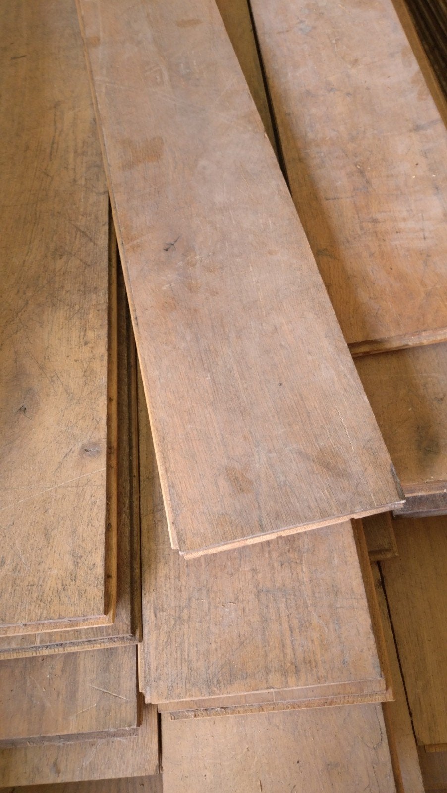 Ong 60m2 massief eiken (vloer)planken., Doe-het-zelf en Verbouw, Hout en Planken, Ophalen, Gebruikt, Minder dan 25 mm, Eiken