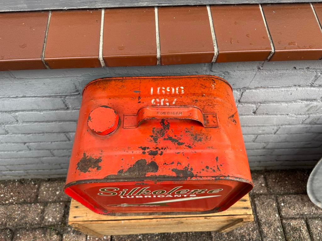 Vintage Silkolene Lubricants Olieblik - 5 Gallon, Ophalen, Gebruikt, Overige, Overige merken