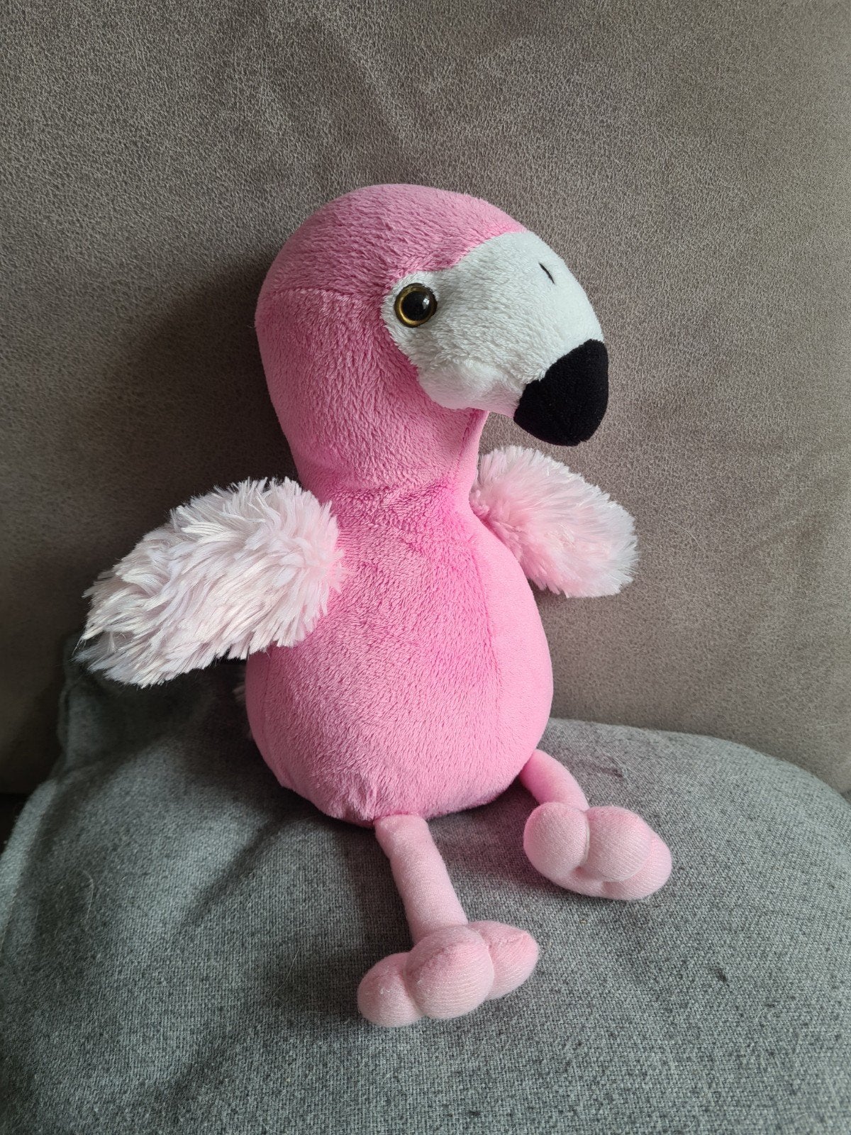 Zachte roze flamingo knuffel - Uitstekende staat, Ophalen of Verzenden, Zo goed als nieuw