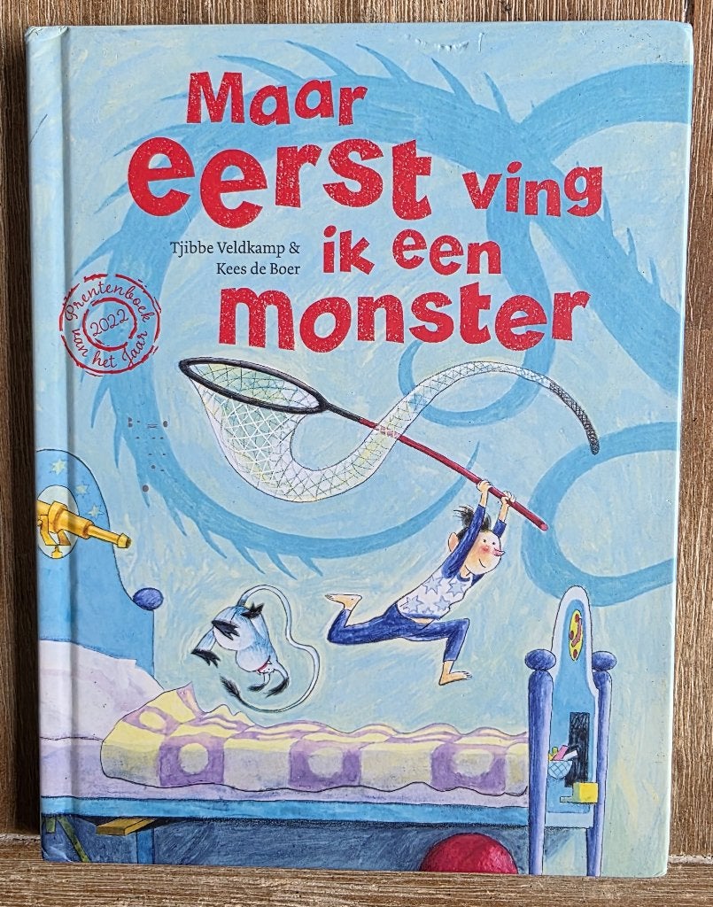 Maar eerst ving ik een monster - Tjibbe Veldkamp, Fictie algemeen, Ophalen of Verzenden, Zo goed als nieuw, Voorleesboek