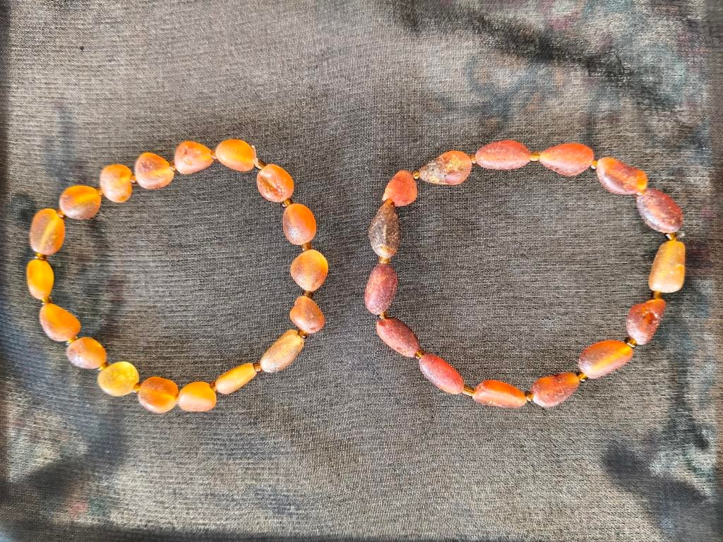 Echte barnsteen armband (amber),natuurlijk & ongepolijst, Overige materialen, Nieuw, Oranje, Ophalen of Verzenden