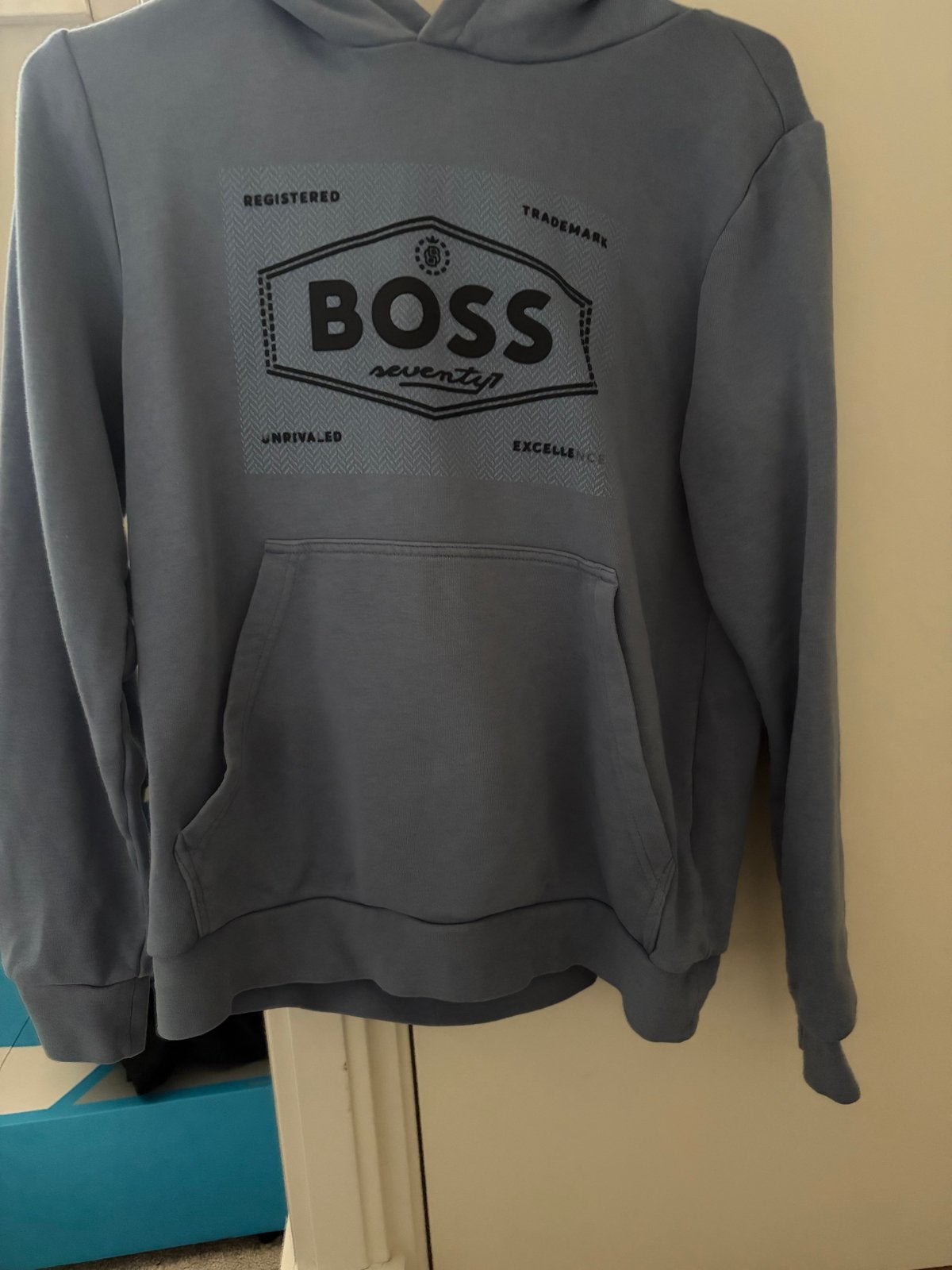 BOSS Seventy hoodie - Blauw - maat 158/164, Kinderen en Baby's, Kinderkleding | Maat 158, Ophalen of Verzenden, Zo goed als nieuw