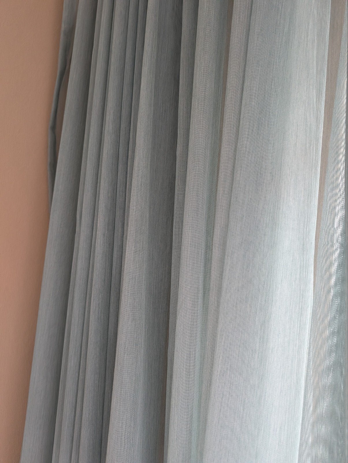 Mint groen Inbetween vitrage, Vitrage, 200 cm, Lichtdoorlatend, Ophalen of Verzenden
