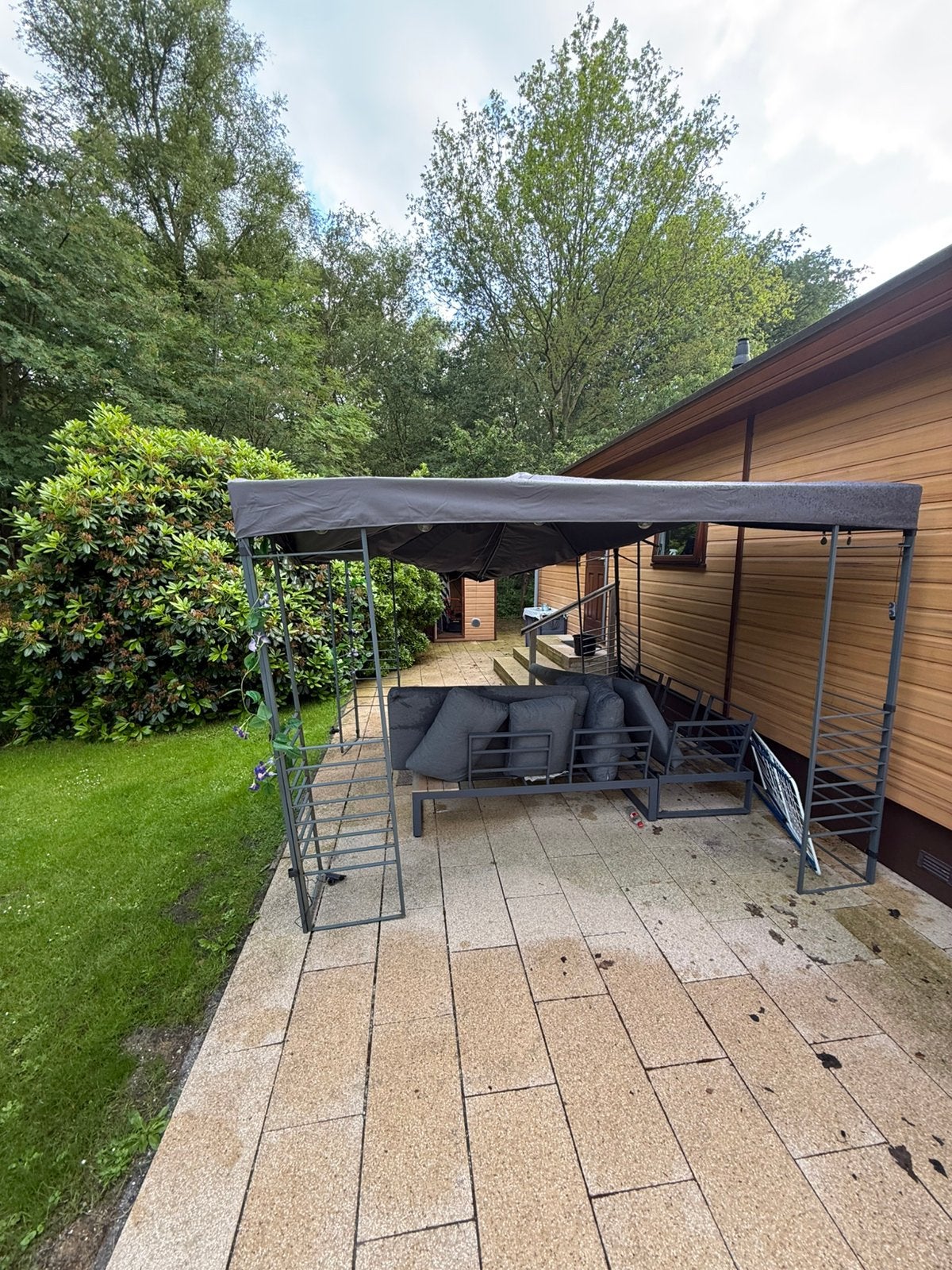 Gratis luxe prieel 3x3 tuin partytent, Tuin en Terras, Ophalen of Verzenden, Gebruikt, Tuinpaviljoen