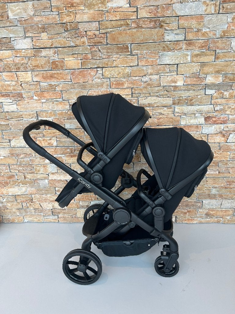 Icandy Peach 7 kinderwagen Twin, Ophalen, Zo goed als nieuw, Overige merken, Verstelbare rugleuning