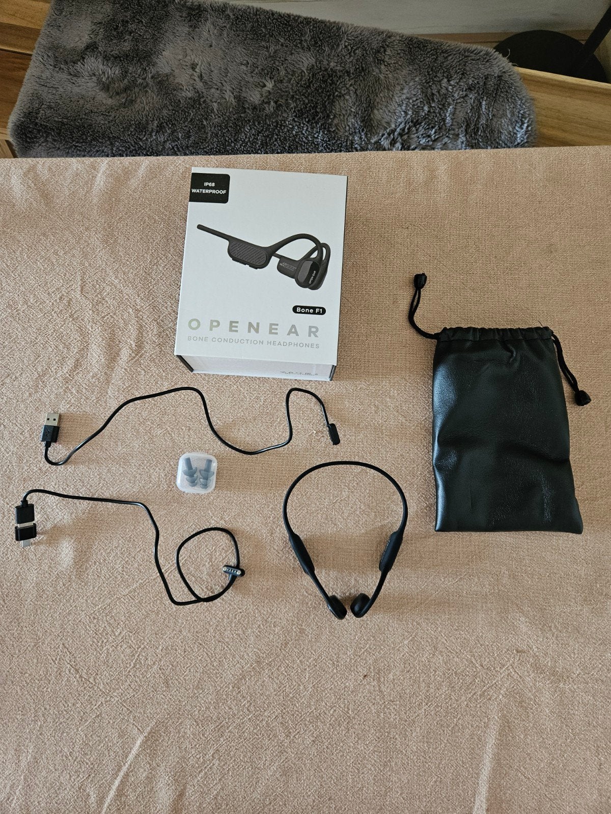 Openear Bone Conduction Hoofdtelefoon - Bone F1, Audio, Tv en Foto, Koptelefoons, Draadloos, Bone conduction, Zo goed als nieuw