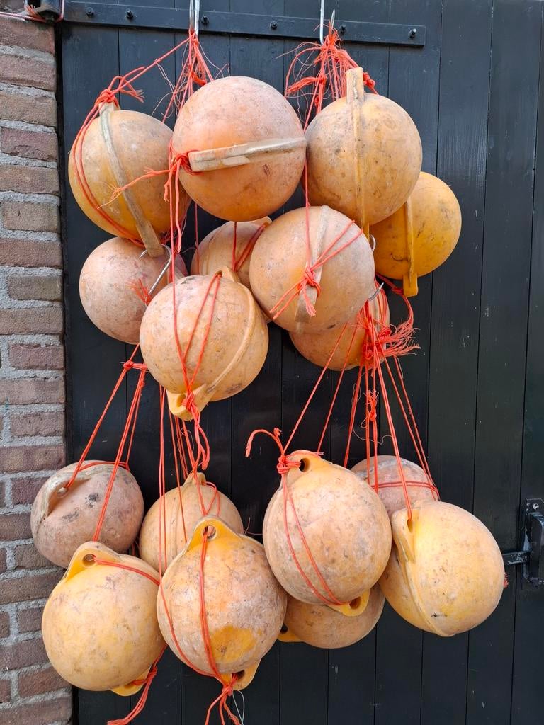Oude vintage drijvers visnet etalagemateriaal, Ophalen of Verzenden, N, T, V