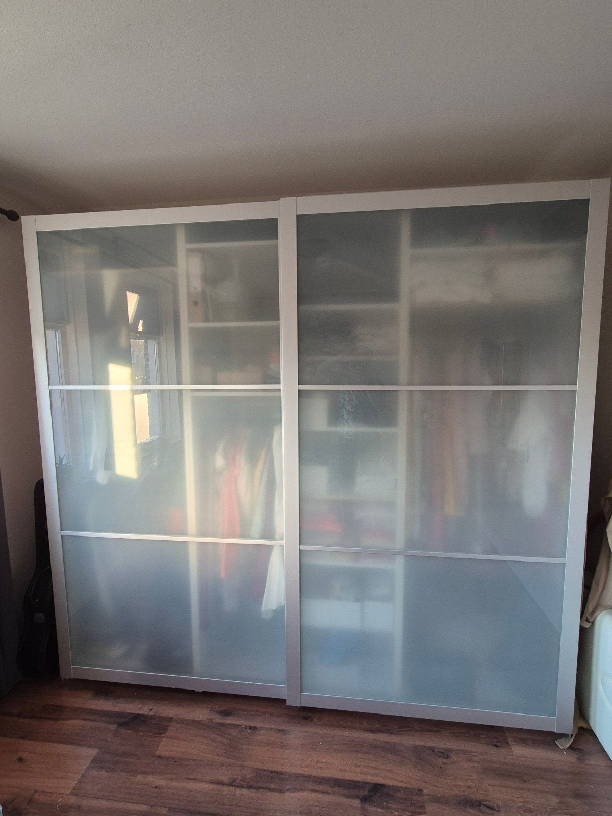 IKEA PAX Schuifdeuren met Melkglas Panelen (250x236 cm), Ophalen