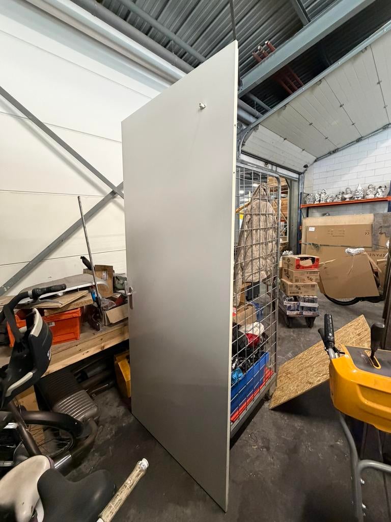 Opdek deur wit 93x231,5 Rechtsdraaiend, Ophalen, 50 tot 100 cm, Zo goed als nieuw, Minder dan 100 cm