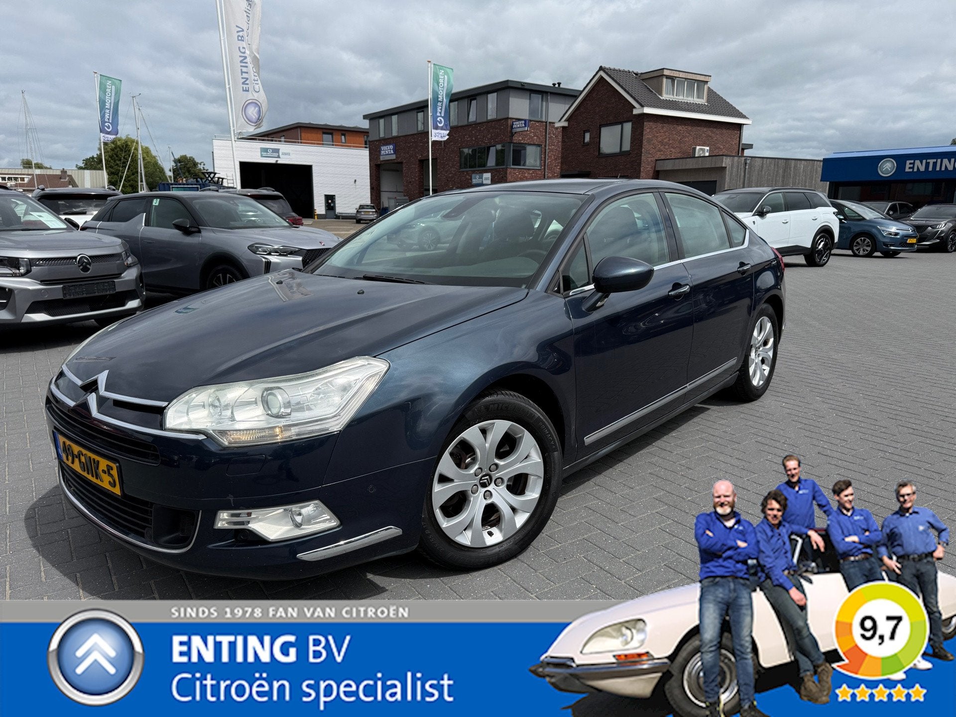 Citroen C5 3.0 V6 EXCLUSIVE VOLLEER AUTOMAAT HYDR VERING ORI, Auto's, Citroën, Gebruikt, 1700 kg, 2946 cc, Blauw