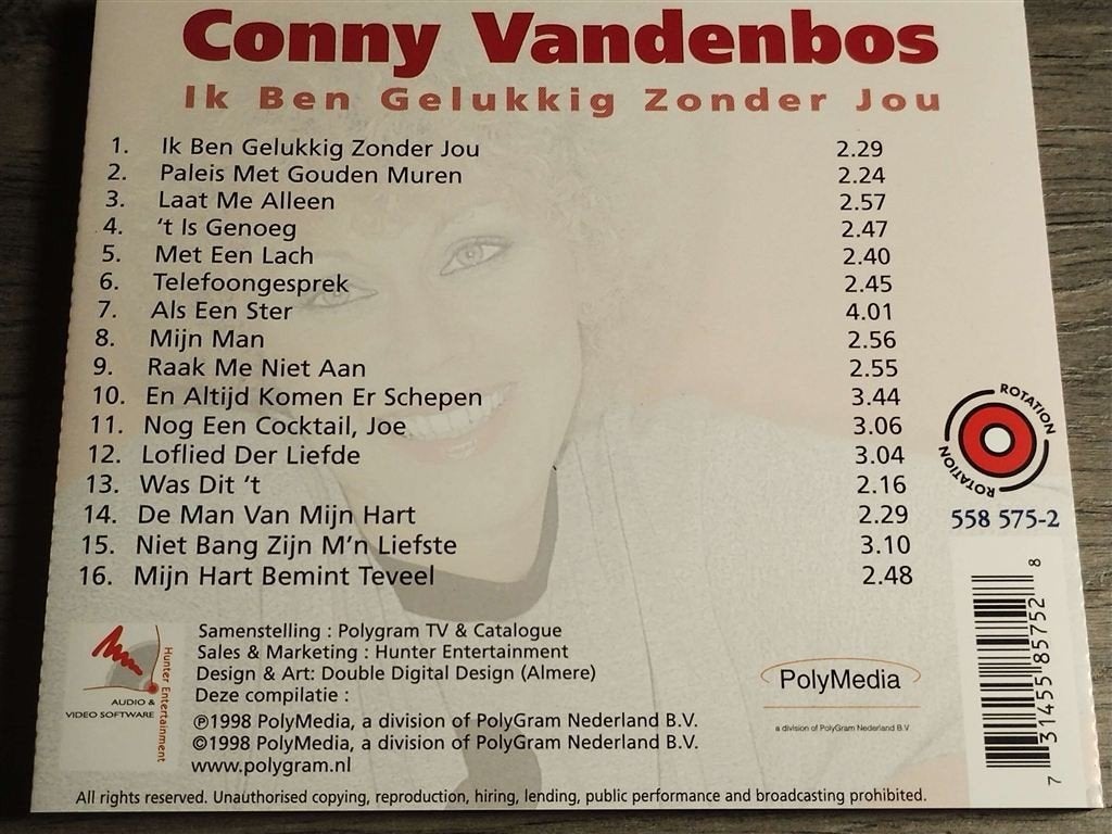 Conny Vandenbos – Ik Ben Gelukkig Zonder Jou, Cd's en Dvd's, Cd's | Nederlandstalig, Ophalen of Verzenden, Zo goed als nieuw, Levenslied of Smartlap