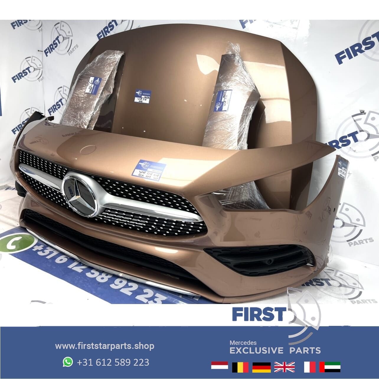 2018-2023 W118 C118 CLA AMG LINE VOORKOP ROSE GOLD origineel, Auto-onderdelen, Carrosserie en Plaatwerk, Gebruikt, -, Voor, Ophalen of Verzenden