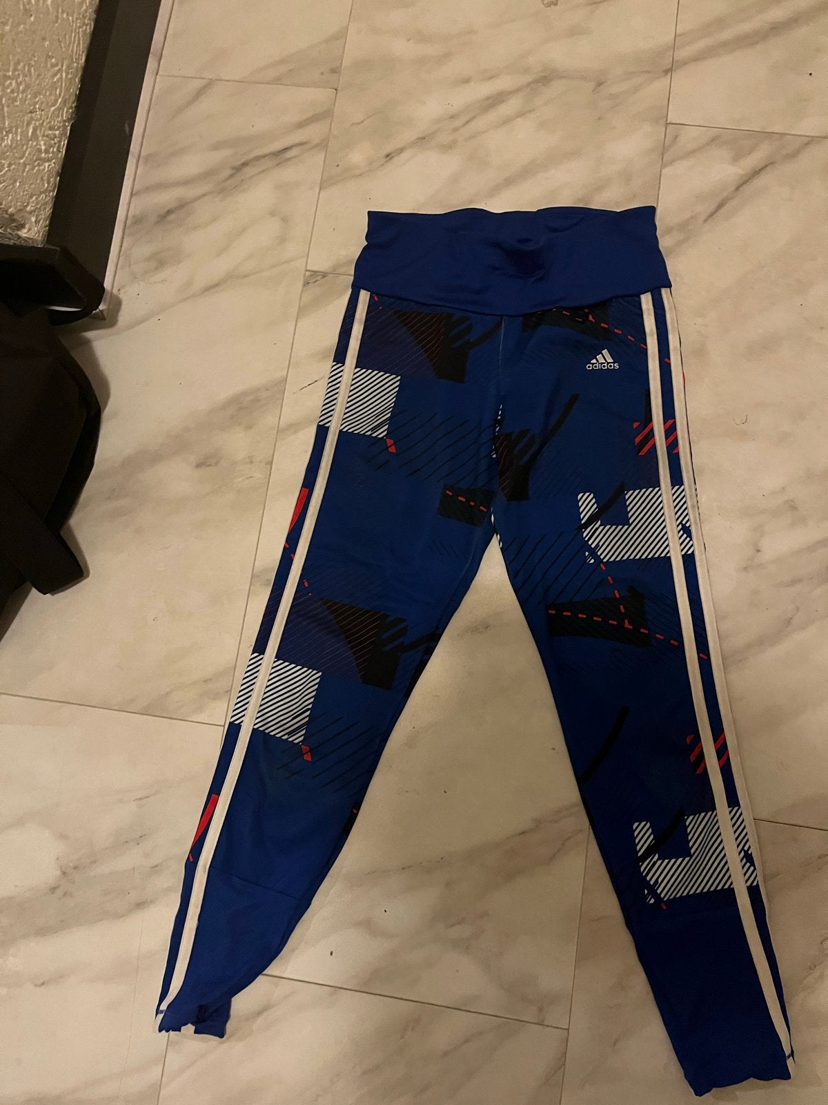 Adidas sportlegging blauw met patroon maat 140 meisjes, Ophalen of Verzenden, Zo goed als nieuw, Meisje