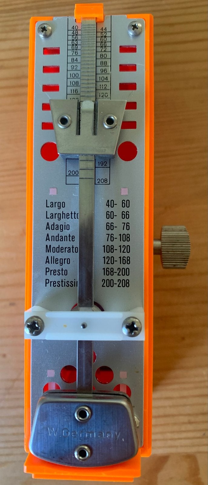 Wittner Taktell Super Mini Metronoom - Oranje, Muziek en Instrumenten, Overige Muziek en Instrumenten, Ophalen of Verzenden, Gebruikt