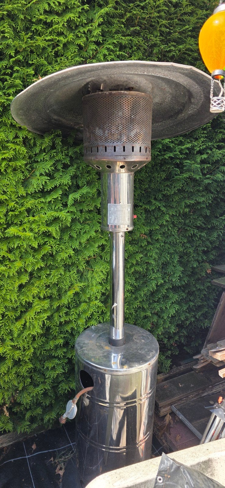Terrasverwarmer op gas - 14KW - Zilver, Ophalen, Gebruikt, Gas