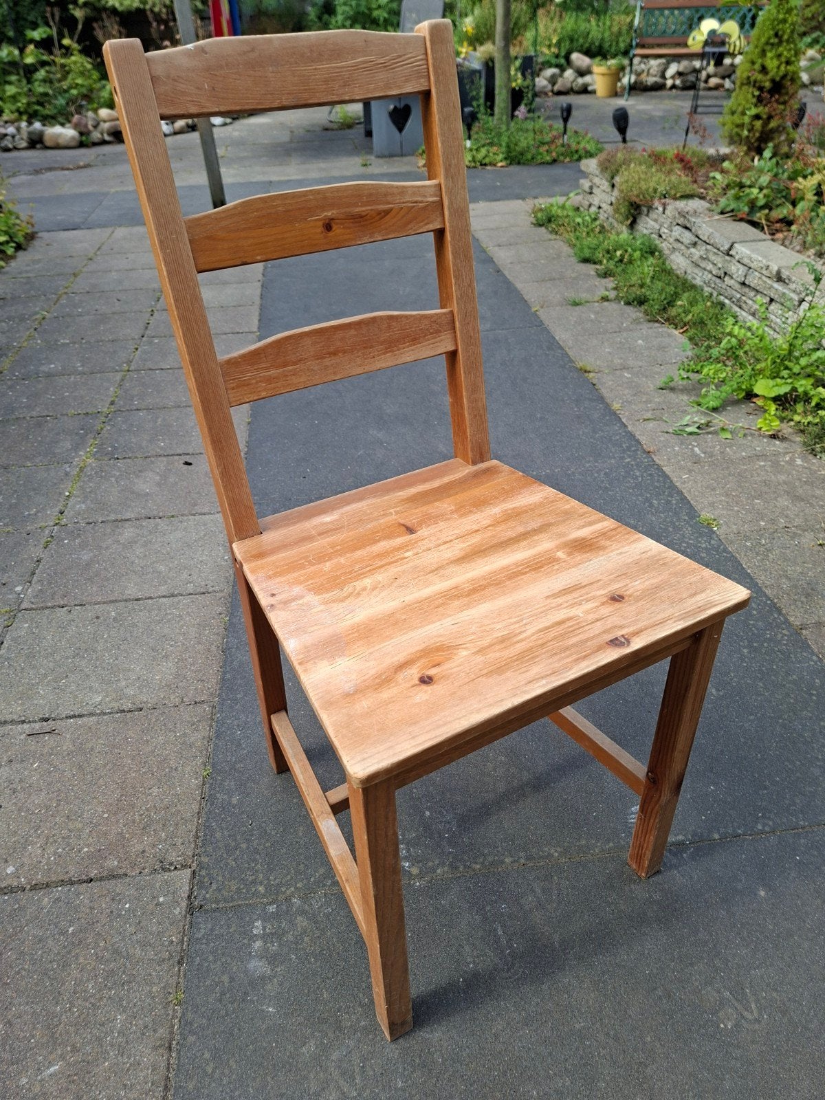 Blank houten keukenstoel, Huis en Inrichting, Stoelen, Ophalen, Gebruikt, Overige kleuren, Klassiek