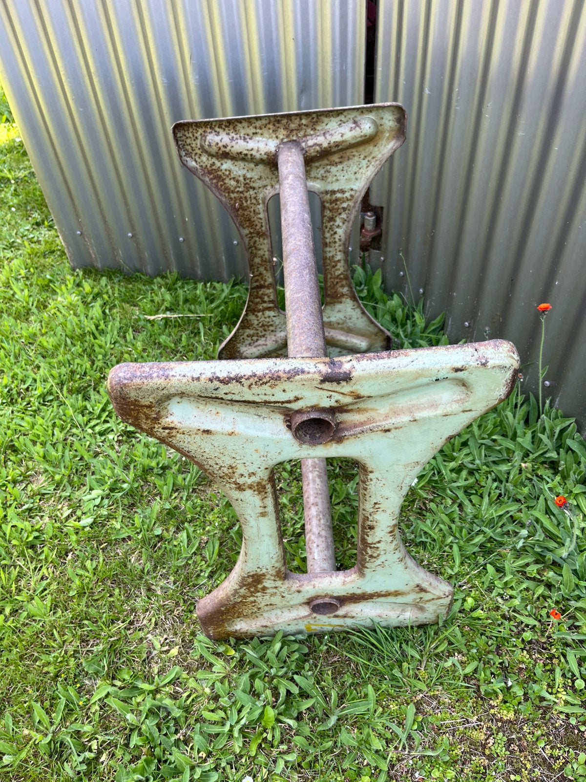 Ijzeren onderstel oliedrum, Ophalen, Gebruikt, 50 tot 100 cm, 25 tot 50 cm