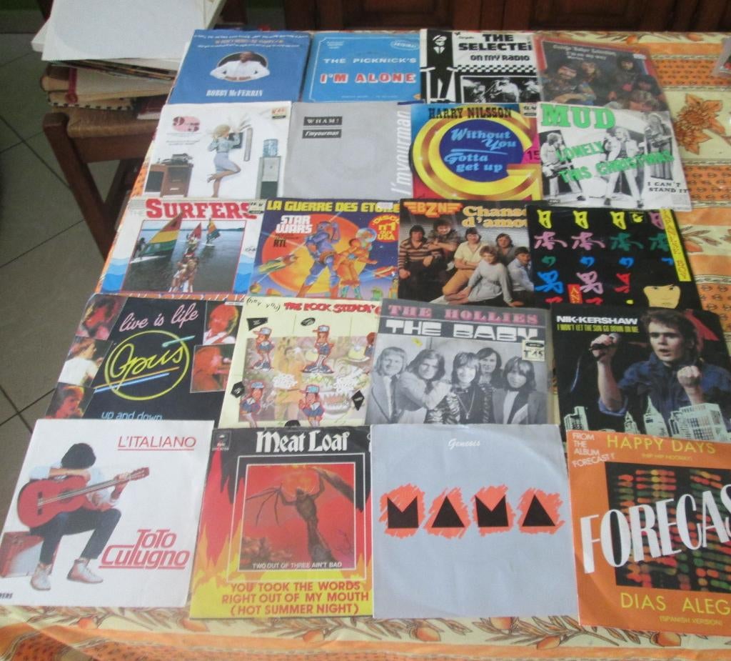 52 Vinyl Singles met pop en rock jaren 70-80, Single, Ophalen of Verzenden, Pop, 1970 - 1979
