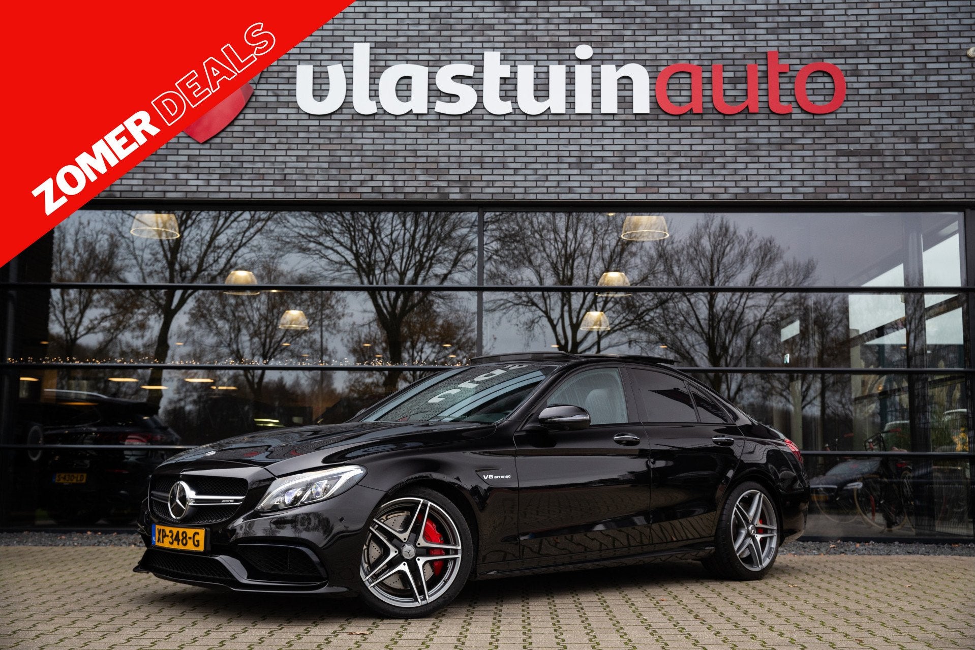 Mercedes-Benz C-Klasse C63 AMG , Pano, Adap. Cruise, Memory,, Automaat, Achterwielaandrijving, Gebruikt, Zwart