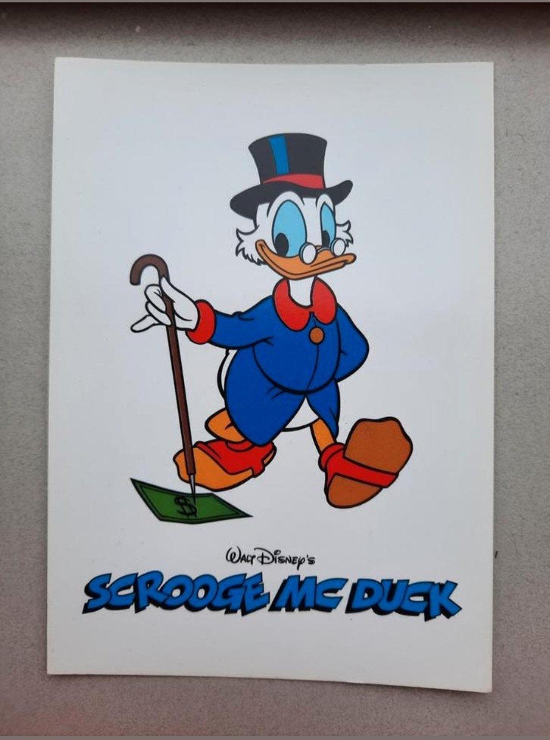 Ongelopen kaart ansichtkaart Walt Disney's Scrooge Mc Duck, Ophalen of Verzenden, Ongelopen