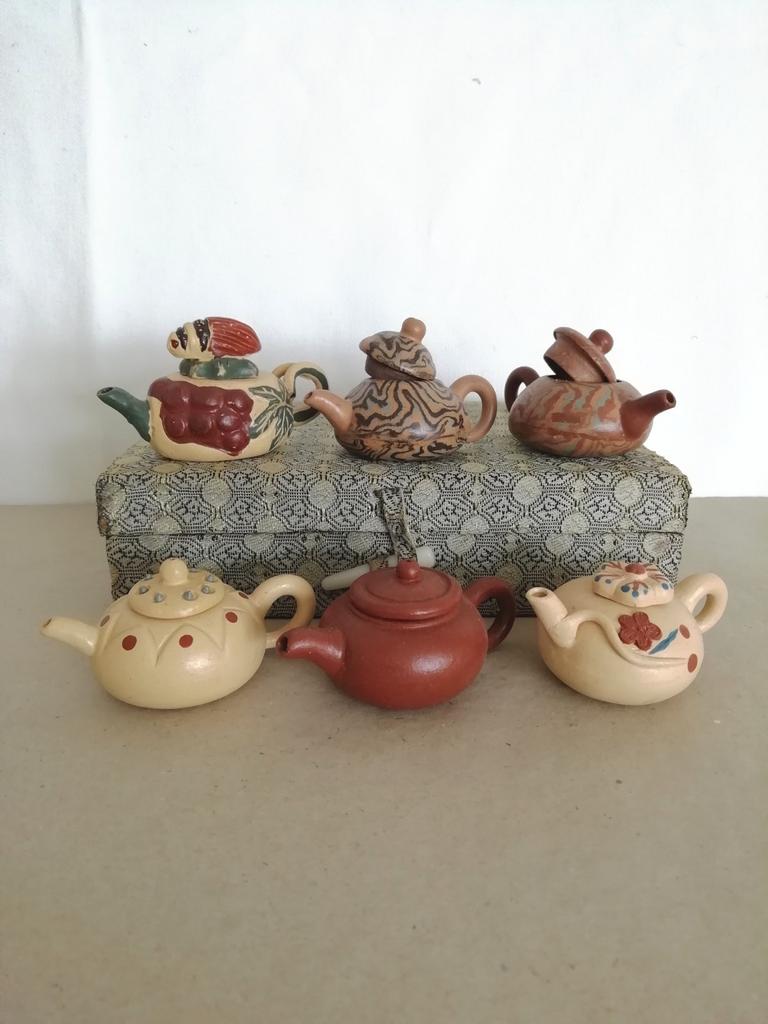 Set Chinese miniatuur theepotjes Yixing, Antiek en Kunst, Ophalen of Verzenden