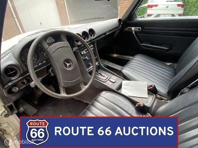 Mercedes-Benz 450 SL | 1975 | Route 66 Auctions, Auto's, Oldtimers, Overige carrosserieën, Zwart, Mercedes-Benz, Bedrijf