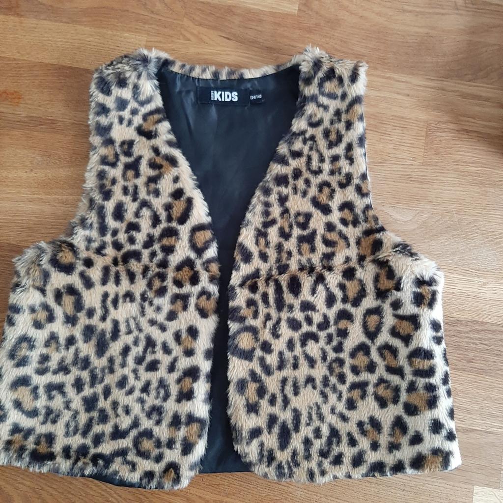 Leopard print bont gilet voor kinderen - valt 1 maat kleiner, Ophalen of Verzenden, Zo goed als nieuw, IKIDS, Meisje