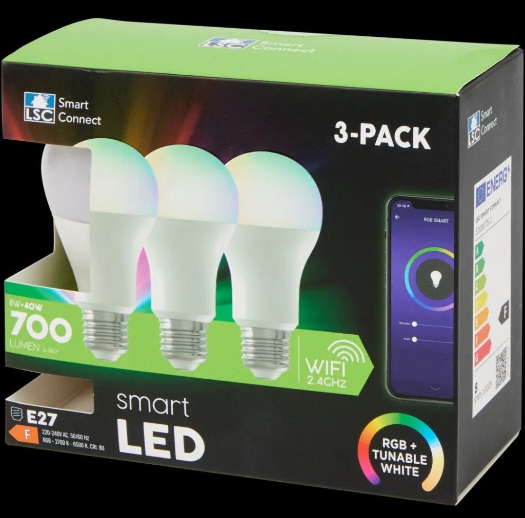 LSC Smart Connect slimme ledlampen 3 stuks 8 - 40 watt 700 l, Huis en Inrichting, Lampen | Losse lampen, Ophalen, Nieuw, E27 (groot)