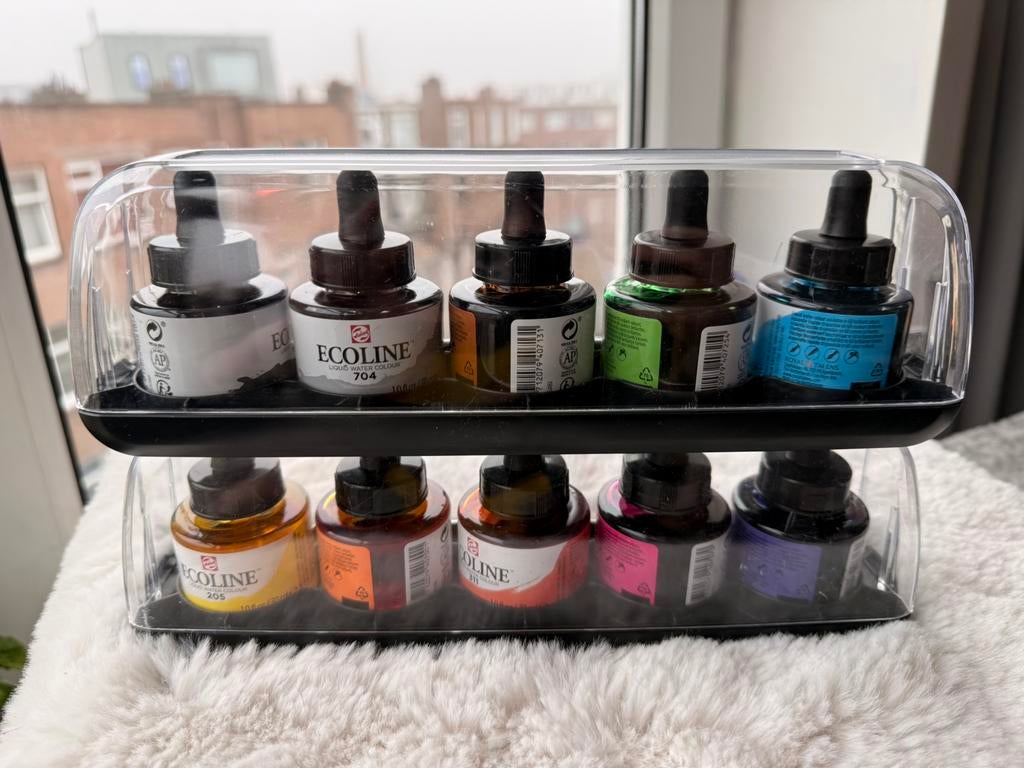 Ecoline liquid water colour 10 x 30 ml, Ophalen of Verzenden, Zo goed als nieuw
