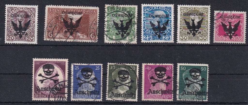B46B) WO1/2 diverse opdrukken Oswiecim/Auschwitz geen gar, Verzenden, Duitse Keizerrijk, Gestempeld