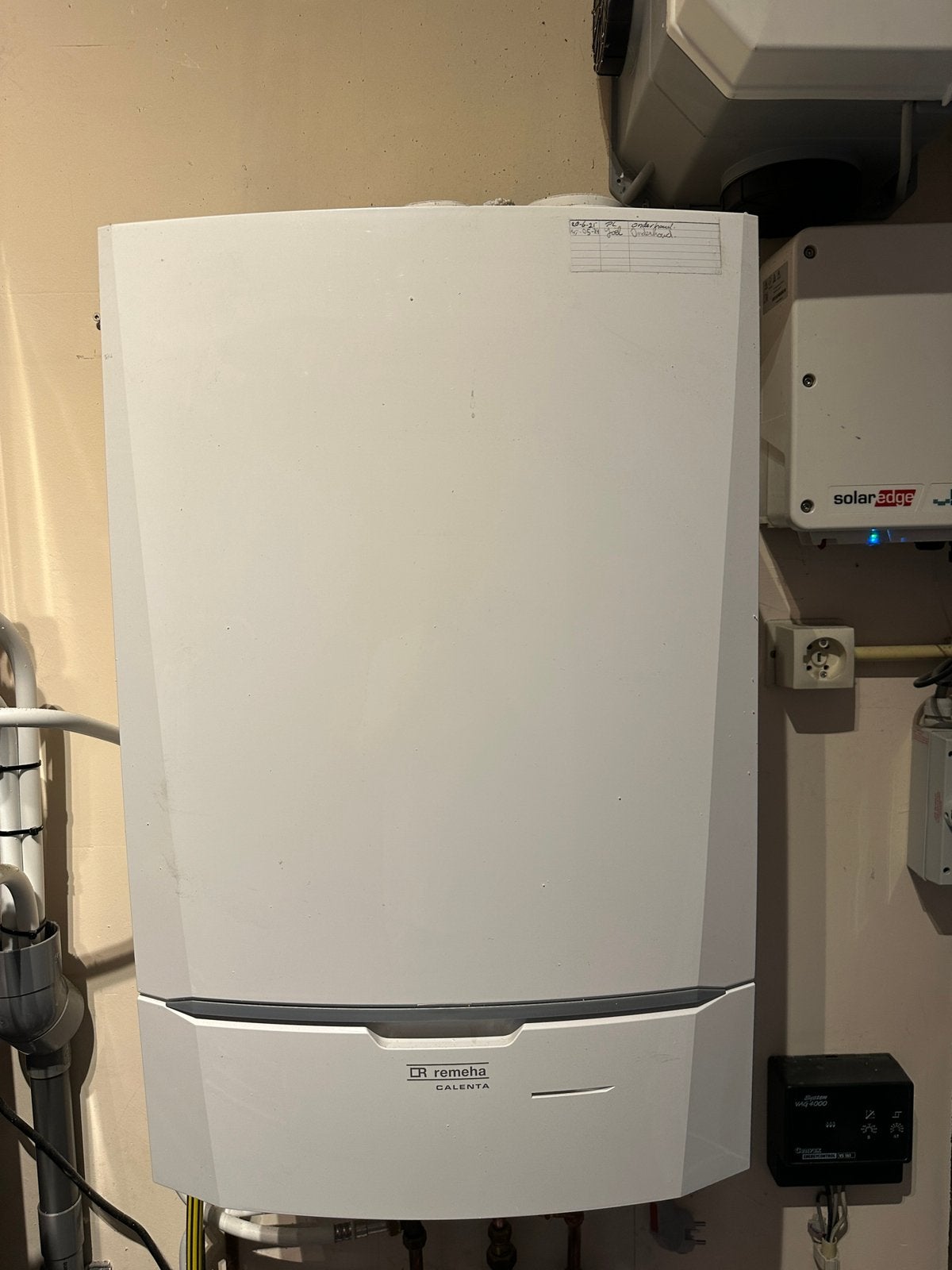 Remeha calenta 40c cw5 A label, Doe-het-zelf en Verbouw, Ophalen, Gebruikt, Geiser, Minder dan 20 liter