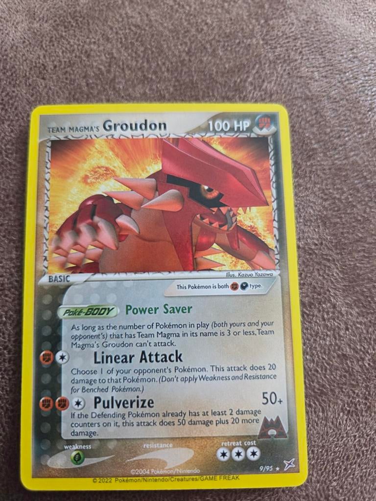 Team Magma's Groudon 9/95 Pokémon Kaart (2004), Ophalen of Verzenden, Gebruikt, Losse kaart