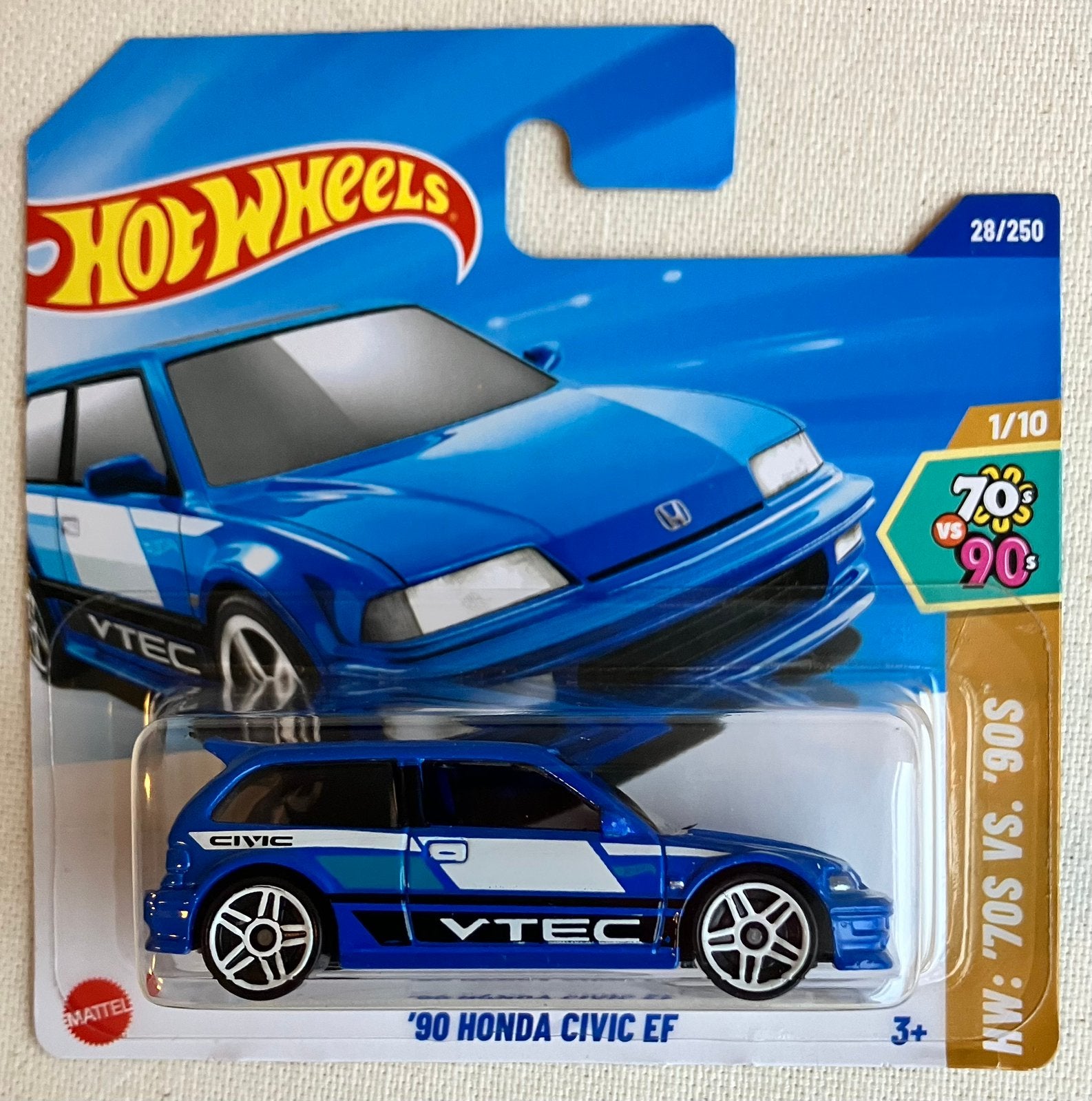 Hot Wheels '90 Honda Civic EF blauw Hotwheels, Ophalen of Verzenden, Nieuw, Auto