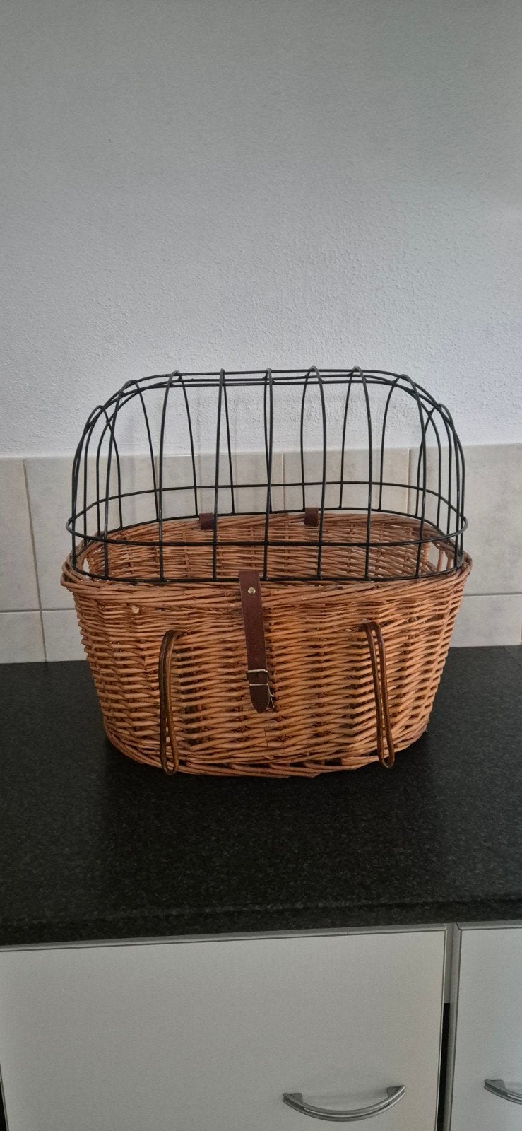 te koop, hondenfietsmand, Ophalen, Zo goed als nieuw, Riet