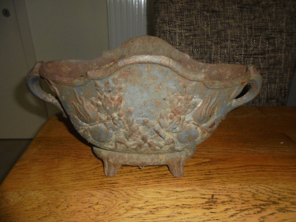 Gietijzeren Jardiniére / 18 cm hoog ( 1 ), Antiek en Kunst, Ophalen of Verzenden