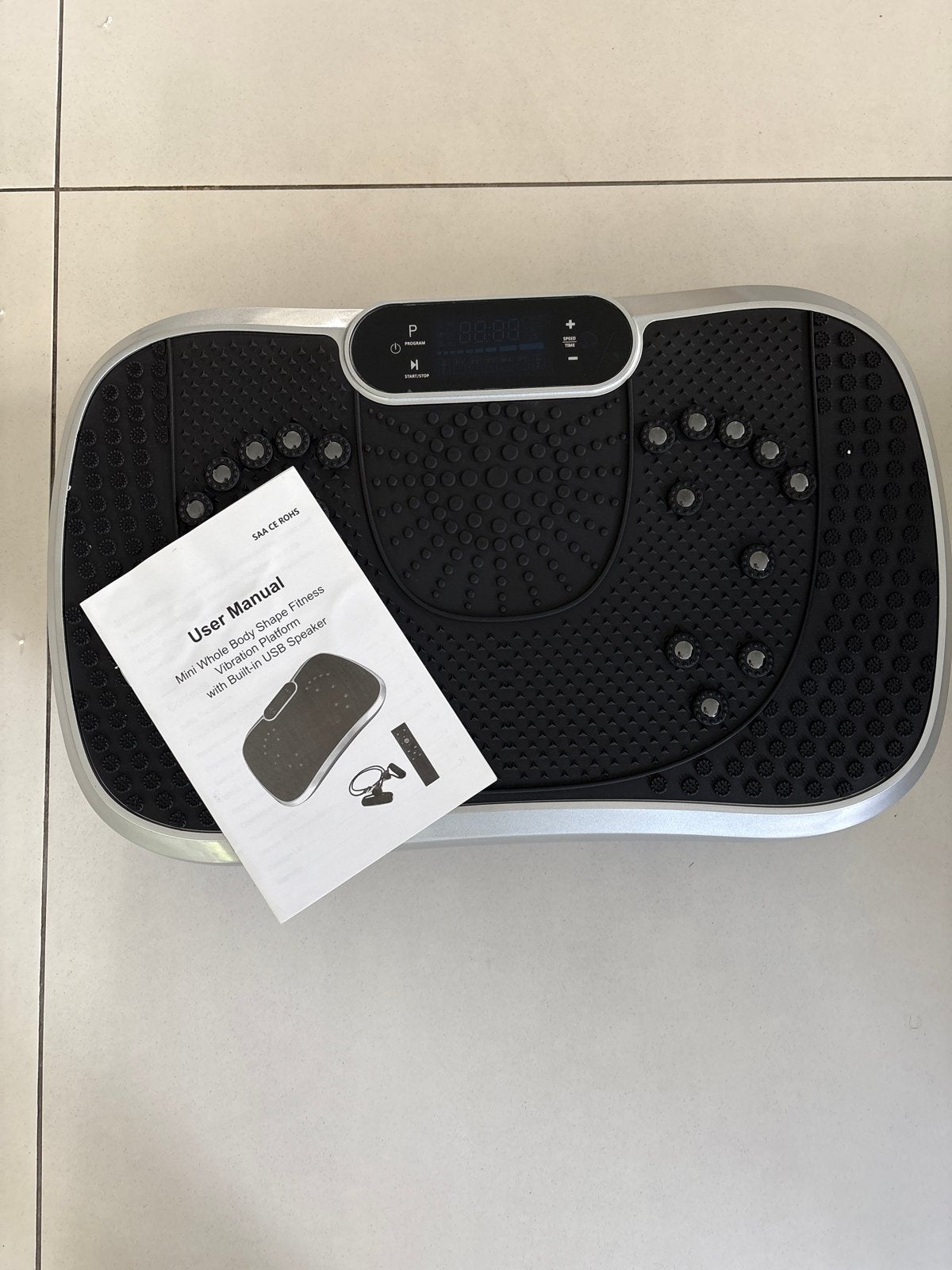 Trilplaat Fitness Vibratie Platform met USB Speaker, Sport en Fitness, Fitnessapparatuur, Kunststof, Trilplaat, Verzenden, Armen