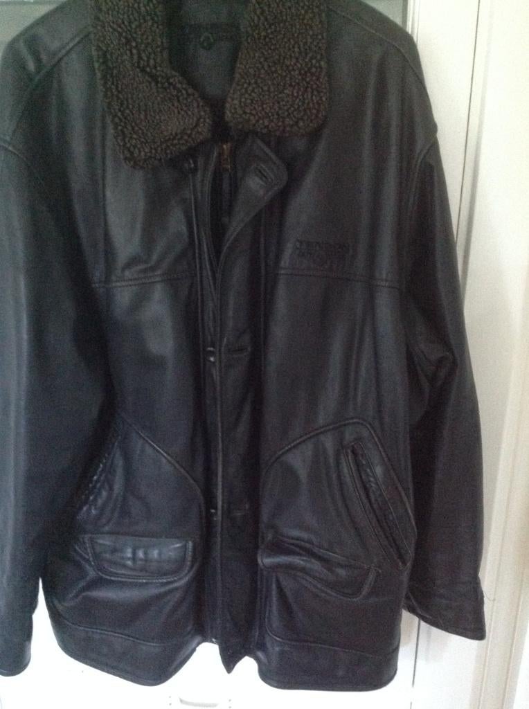 Leren jassen (heren) te koop aangeboden, Ophalen, Zwart, Maat 56/58 (XL), Tenson