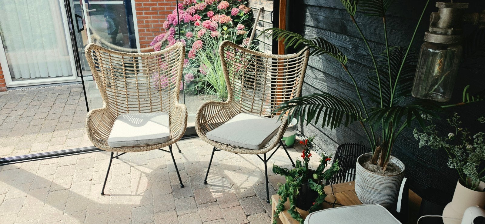 Twee lounge stoelen, Tuin en Terras, Ophalen of Verzenden