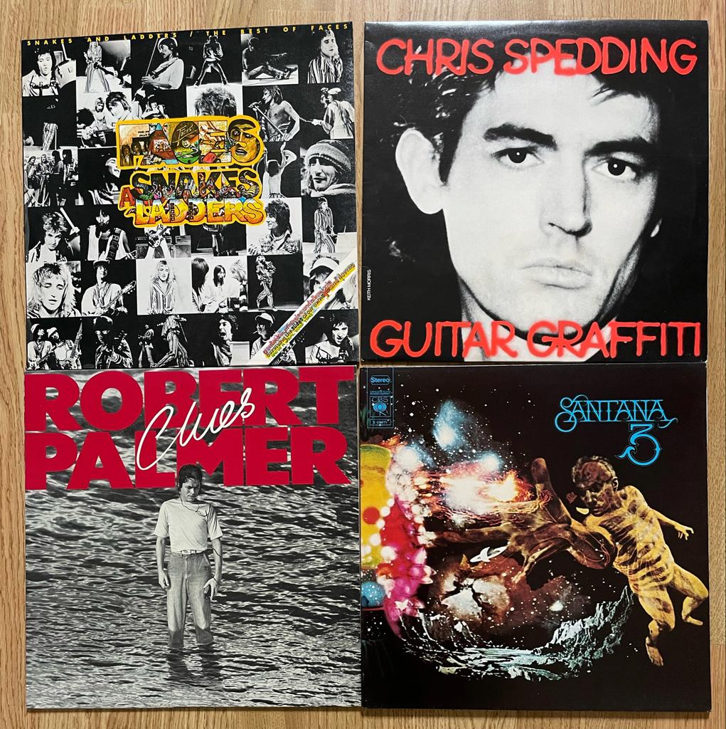 Set van 4 LP's: Faces, Chris Spedding, Robert Palmer,Santana, Ophalen of Verzenden, Gebruikt, 12 inch