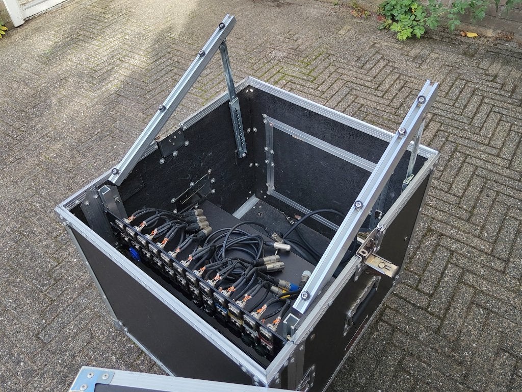Monitor mixer rack 10he x 10he + MP3 CD speler + patchbay, Muziek en Instrumenten, Ophalen, Gebruikt, Overige instrumenten, Flightcase