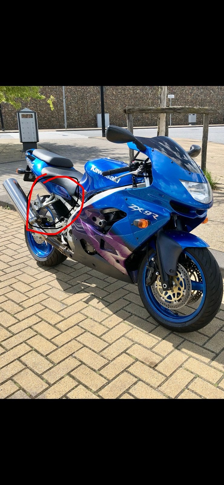 Kawasaki ZX9R aluminium Mono Demperbeugel, as en remslang, Motoren, Ophalen of Verzenden, Gebruikt