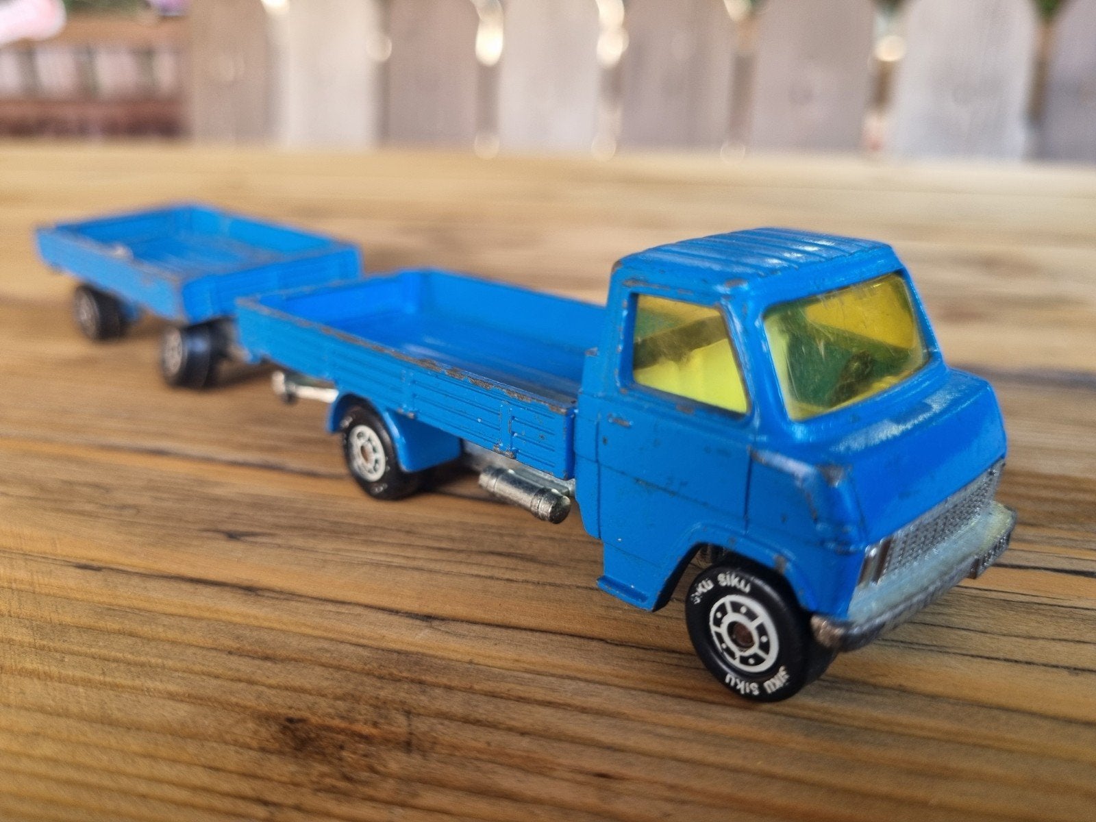 Vintage Siku Hanomag Henschel V336 vrachtwagen met aanhanger, Ophalen, Gebruikt