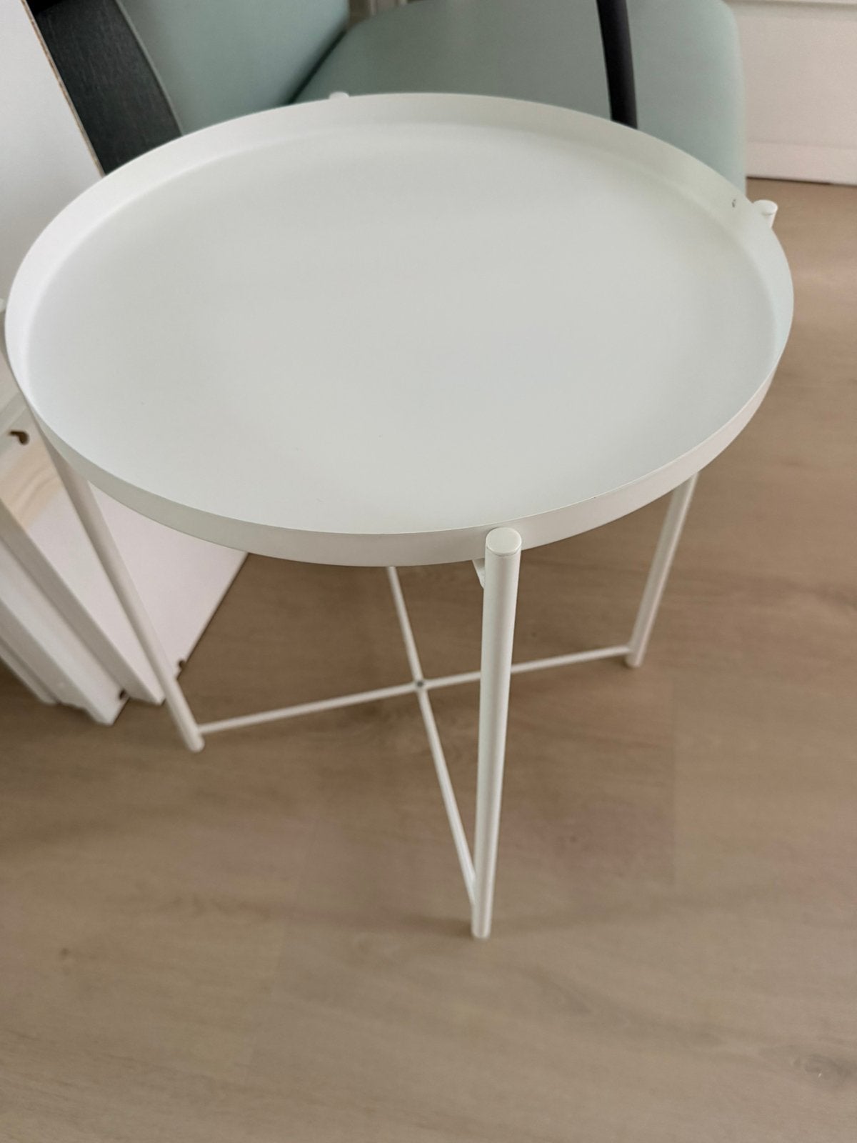 Bijzettafel IKEA, Minder dan 55 cm, Rond, Zo goed als nieuw, Ophalen