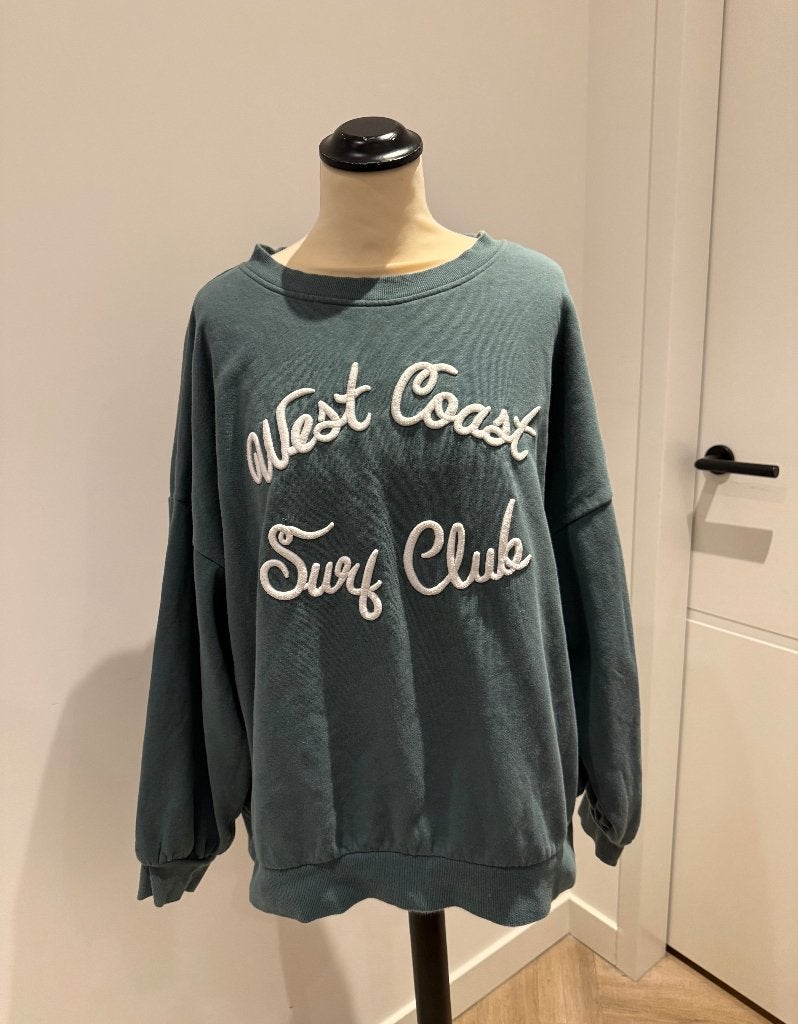 Heel goed groen H&M West Coast oversize trui L 40 42 sweater, H&M Divided, Maat 42/44 (L), Ophalen of Verzenden, Zo goed als nieuw